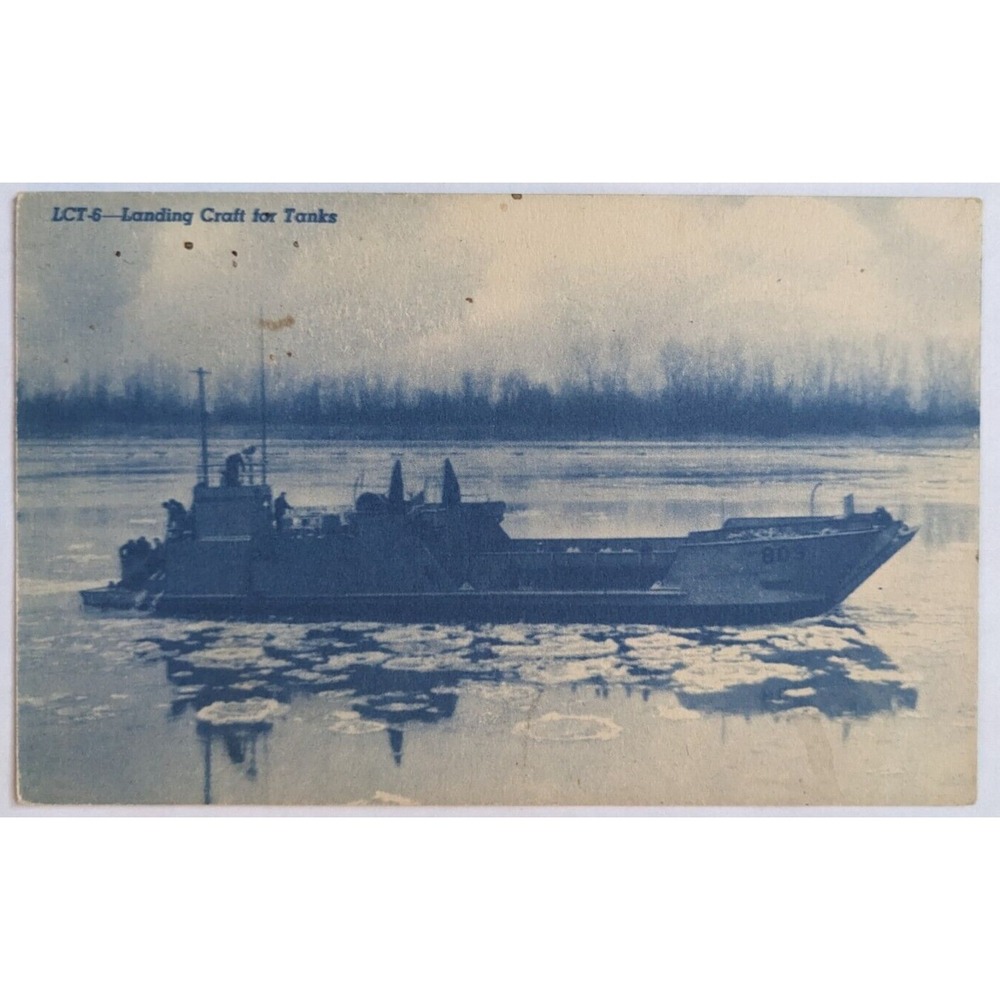 LCT-6 Landing Craft 809 for Tanks Kansas City Structural Steel Co. Postcard E3